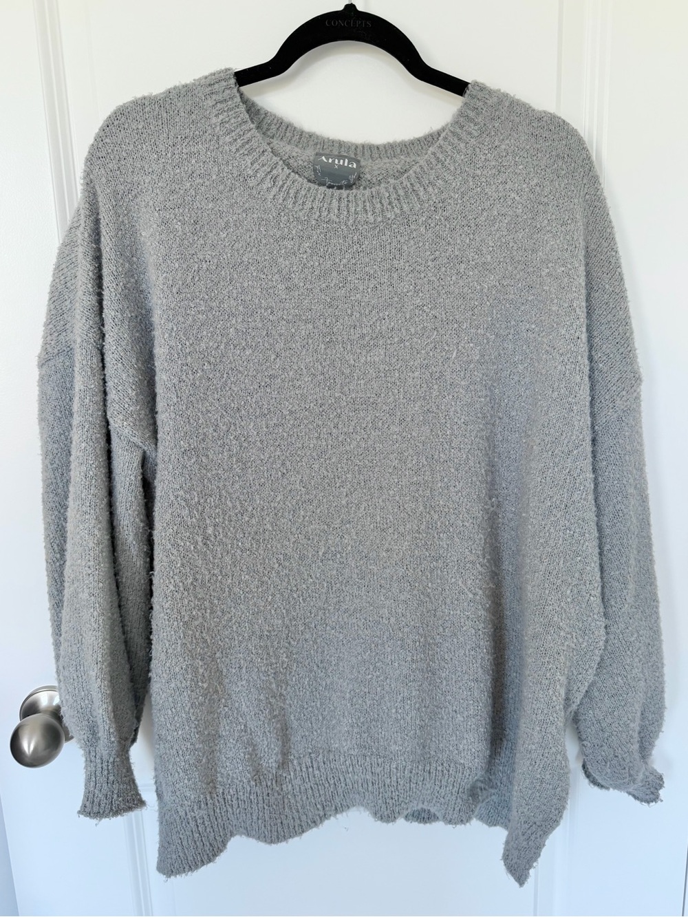 ARULA Light Gray Crewneck Sweater